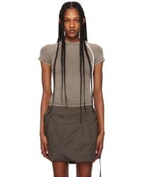 OTTOLINGER - Taupe Deconstructed T-shirt - Lyst