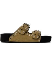 Isabel Marant - Taupe Lennyo Buckle Sandals - Lyst