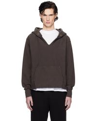 Les Tien - Heavyweight Raw Cropped Hoodie - Lyst