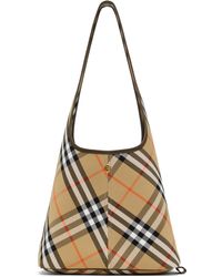Burberry - ベージュ スモール チェック ショルダーバッグ - Lyst