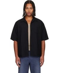 Visvim - Chemise À Manches Courtes Wallis Noire Rembourrée En Duvet - Lyst