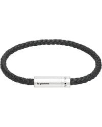Le Gramme - 'Le 7G' Leather Cable Bracelet - Lyst