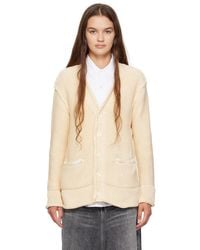 R13 - Off-white Rolled Cardigan - Lyst
