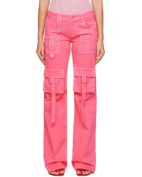 Blumarine - Pink Cinch Strap Cargo Pants - Lyst