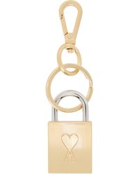 Ami Paris - Ami De Coeur Padlock Keychain - Lyst