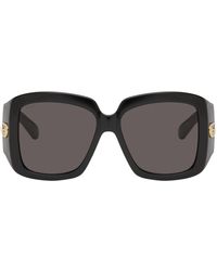 Gucci - Lunettes de soleil carrées noires - Lyst