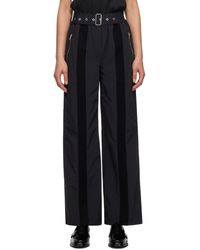 3.1 Phillip Lim - Black Belted Trousers - Lyst