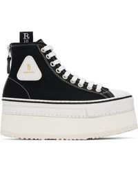 R13 - ブラック Courtney プラットフォーム ハイカットスニーカー - Lyst