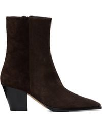 Aeyde - Hedvig Cow Suede Leather Boots - Lyst
