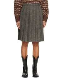 R13 - Pleated Midi Skirt - Lyst