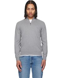 BOSS - Zip-neck Knitted Cotton Track Jacket - Lyst