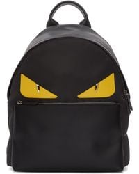 Fendi Leathernylon 'bag Bugs' Backpack - Black