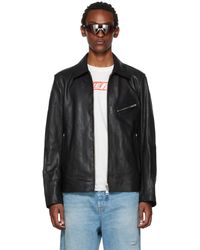 diesel brown leather jacket