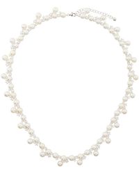Hatton Labs - Collier Rivière Argenté En Chaine À Perles - Lyst