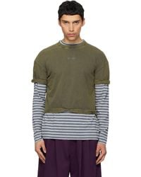 we11done - Layered Stripe Long-Sleeve T-Shirt - Lyst