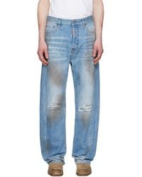 DSquared² - Light Dirty Wash Loose Twist Jeans - Lyst