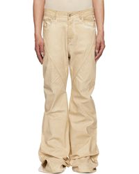 Rick Owens - ベージュ Hollywood Bias ブーツカット ジーンズ - Lyst