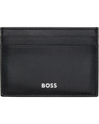 BOSS - Buffed Leather Card Holder - Lyst