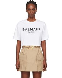 Balmain - Paris' Print T-Shirt - Lyst