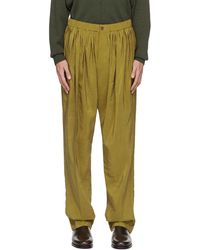 Lemaire - Green Relaxed Trousers - Lyst