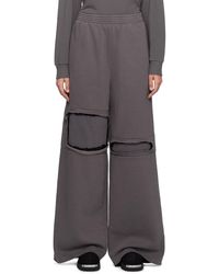 MM6 by Maison Martin Margiela - Gray Distressed Lounge Pants - Lyst