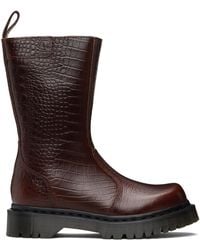 Dr. Martens - Burgundy Rejena Boots - Lyst