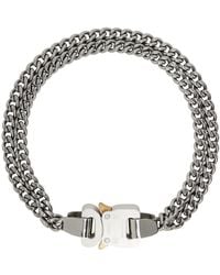1017 ALYX 9SM - Silver 2x Chain Buckle Necklace - Lyst