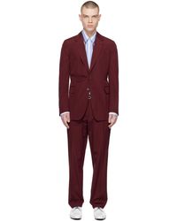 Dries Van Noten - Burgundy Two-button Suit - Lyst