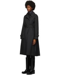 Moncler Felt Prasin Studded Trech Coat 
