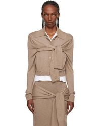 Marine Serre - Hybrid Knit Wrapped Cardigan - Lyst