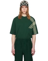 Burberry - T-shirt vert à carreaux - Lyst