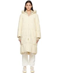 Jil Sander - Off-white Quilted Down Coat - Lyst