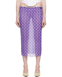 Marine Serre - パープル Moon リサイクルメッシュ ミディアムスカート - Lyst