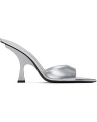 The Attico - Silver Ester Mules - Lyst