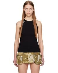 Blumarine - Black Crystal Tank Top - Lyst