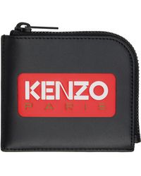 KENZO - Black Paris Leather Wallet - Lyst