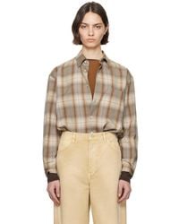 AURALEE - Super Light Wool Check Shirt - Lyst