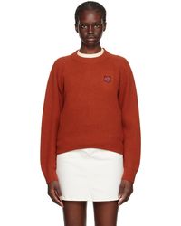 Maison Kitsuné - Red Bold Fox Head Sweater - Lyst