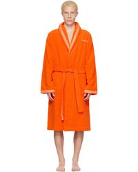 Versace - Cotton-terry Jacquard Bathrobe - Lyst