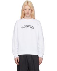 Moncler - ホワイト ロゴプリント スウェットシャツ - Lyst