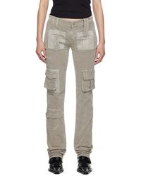 Blumarine - Gray Cargo Pocket Trousers - Lyst