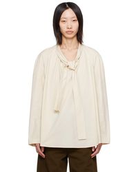 Lemaire - Off- Ascot Blouse - Lyst