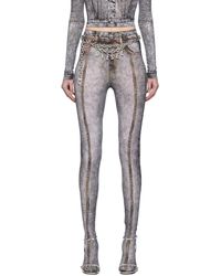 DIESEL - Gray P-koll-n1 leggings - Lyst