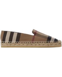 Burberry - Brown Check Espadrilles - Lyst