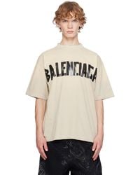Balenciaga - Tape Logo Medium Fit T-Shirt - Lyst
