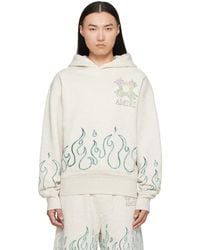 Amiri - Off- Ma Quad Flames Oversized Hoodie - Lyst