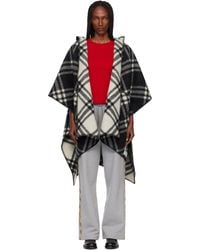 Burberry - Check Wool Reversible Cape - Lyst