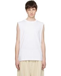 Acne Studios - White Sleeveless T-shirt - Lyst