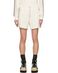 Moncler - Off- Striped Trim Shorts - Lyst