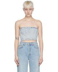 GRLFRND Eliana Denim Minidress in Blue 